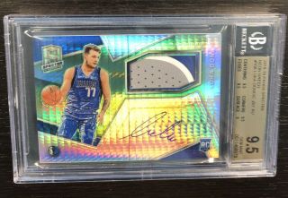 23/49 Luka Doncic 2018 - 19 Spectra Autograph Rpa Rookie Patch Auto Rc Bgs 9.  5/10