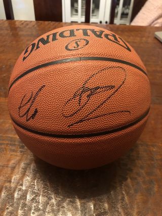 Luka Doncic Dirk Nowitzki Dual Signed Basketball Proof Dallas Mavericks Auto