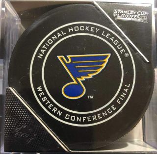 2019 Western Conference Finals. .  St.  Louis Blues Official Game Puck
