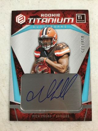 2018 Panini Elements Nick Chubb Auto Autograph Rookie Card 50/125 Browns