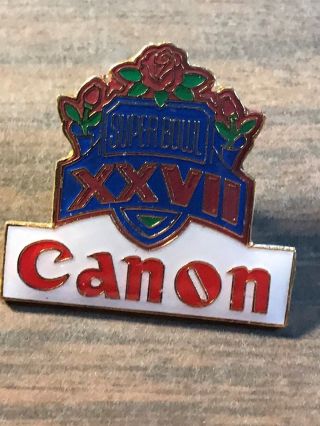 Bowl Xxvii /nfl Experience 1i993 Sponsor Collectors Pin - Canon