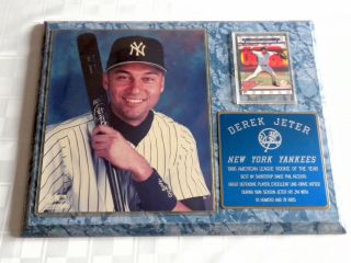 York Yankees Derek Jeter Rookie Of The Year Plaque Fan Club 
