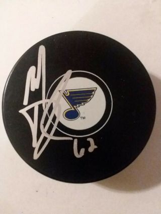 Mackenzie Maceachern Signed Autograph St.  Louis Blues Official Game Puck