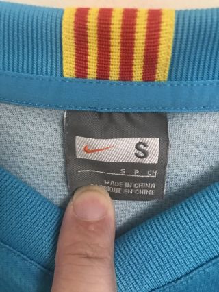 Nike FC Barcelona Barca Jersey Size Adult Small Blue Striped 3