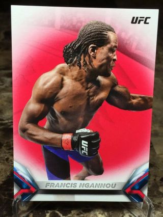 2018 Topps Ufc/knockout Francis Ngannou (1/8) (ruby/red) Base Parallel Card