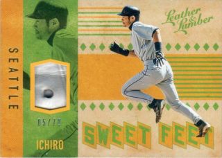 Ichiro - - Mariners - - 2019 Panini Leather & Lumber - - - " Sweet Feet " Relic - - - - - - - 05/70