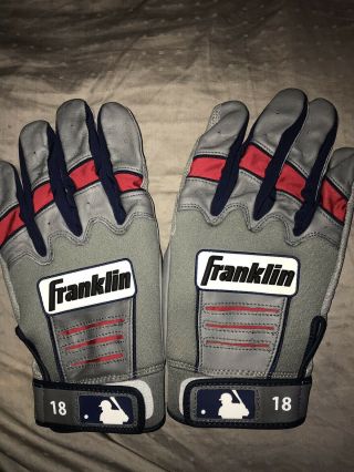 Mitch Moreland Authentic Franklin Cfx Pro Batting Gloves Xl Size.