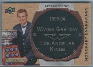 2018 - 19 Ud Engrained Wayne Gretzky Honorary Engravings 063/100