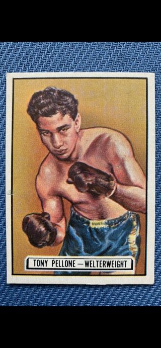 1951 Topps Ringside Tony Pellone 71 Boxing Card Ex,