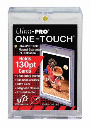 (5) Ultra Pro 130pt One - Touch Magnetic Card Holders - Uv Protected - 130 Pt