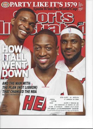 Sports Illustrated July 19 2010 Chris Bosh Dwayne Wade Lebron James