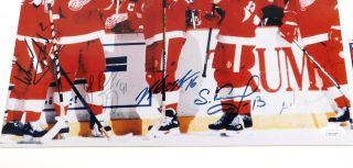 The Russian Five Red Wings Signed 11x14 Color Photo JSA Auto Fedorov Larionov, 2