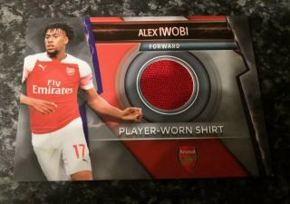 Match Attax Ultimate 2018/19 - Alex Iwobi - Arsenal - Player - Worn Shirt Card