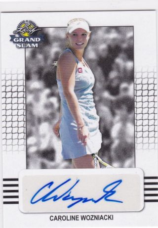 Caroline Wozniacki 2018 Leaf Grand Slam Tennis Auto Autograph
