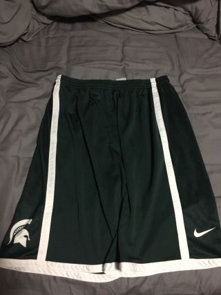 Rare Team Issued Michigan State Basketball Practice Shorts - 2010/2011 - Size Xl