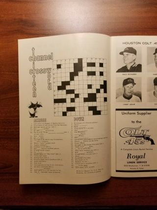 Houston Colt.  45s VS Giants 1964 Mays Marichal Baseball Program Scorecard 5