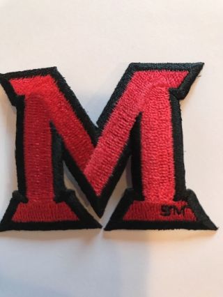Miami Of Ohio Redskins Redhawks Vintage Rare Embroidered Iron On Patch 2 " X 2 "