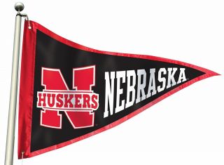 Nebraska Cornhuskers Pennant 3x5 Flag Applique Embroidered Banner University Of