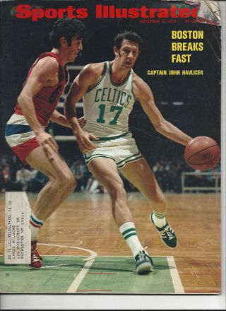 Sports Illustrated November 13 1972 John Havlicek Boston Celtics