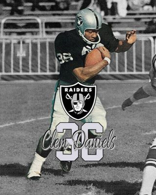 Oakland Raiders Clem Daniels Spotlight Photo 8x10 1 1967 Afl Champion