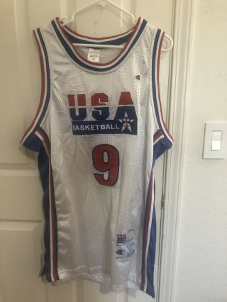 Michael Jordan 9 Usa 1992 Dream Team Jersey White (size 50,  Large)
