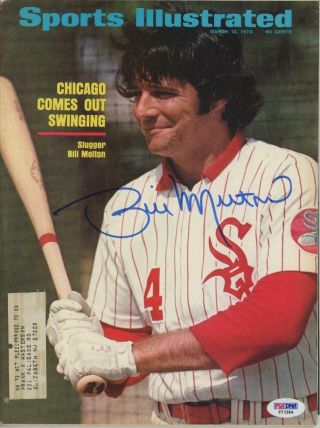Bill Melton Signed 1973 Sports Illustrated Mag Autograph Psa/dna White Sox