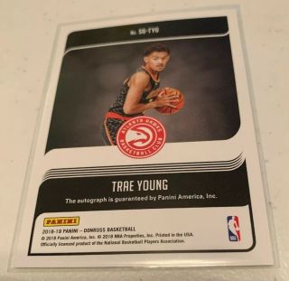 2018 - 19 Optic Trae Young Rookie Auto Silver Prizm SG - TYG Signature Series 2