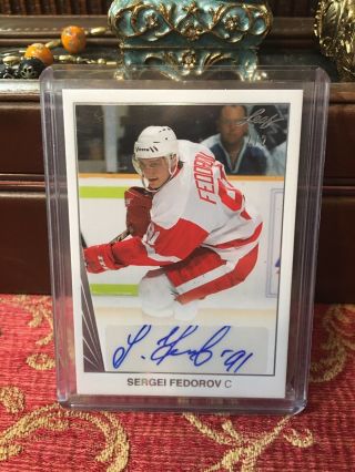 2018 Leaf Hockey Legend Sergei Fedorov Auto 2/2 Red Wings Autograph