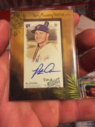 2019 Topps Allen And Ginter Pete Alonso Rc Mini Framed Auto Pack Fresh