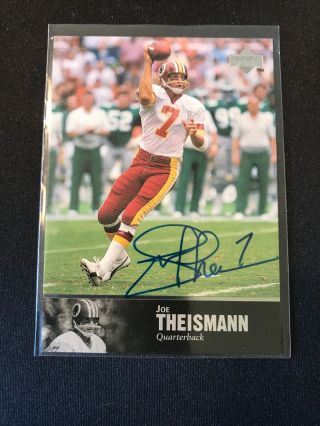 Joe Theismann 1997 Upper Deck Legends Autograph
