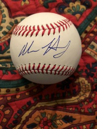 Adam Haseley Signed Autographed Oml Baseball Jsa Phillies Rookie