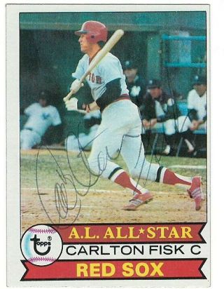 Carlton Fisk Signed 1979 Topps Card / Autographed Red Sox Jsa