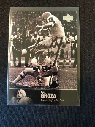 Lou Groza 1997 Upper Deck Legends Autograph