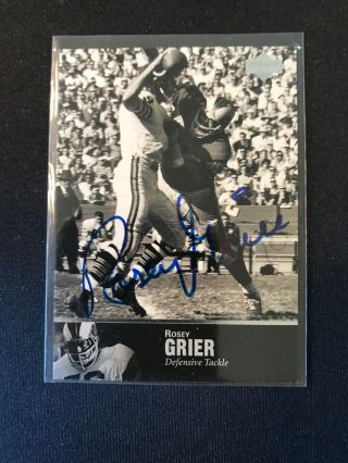 Rosey Grier 1997 Upper Deck Legends Autograph