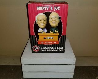 2003 Pepsi Marty Brennaman & Joe Nuxhall Dual Bobblehead Cincinnati Reds 30 Bd&a