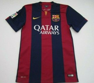 Mens Small Lionel Messi Fc Barcelona Nike Dri Fit 2014 Soccer Jersey