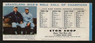 1955 Grantland Rice Ink Blotter Christy Mathewson & John Mcgraw York Giants