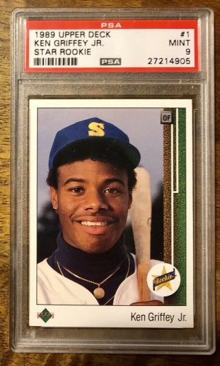 1989 Upper Deck Ken Griffey Seattle Mariners 1 Baseball Card Psa 9 Hof