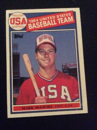 1985 Topps 401 Mark Mcgwire Baseball Rookie (7)