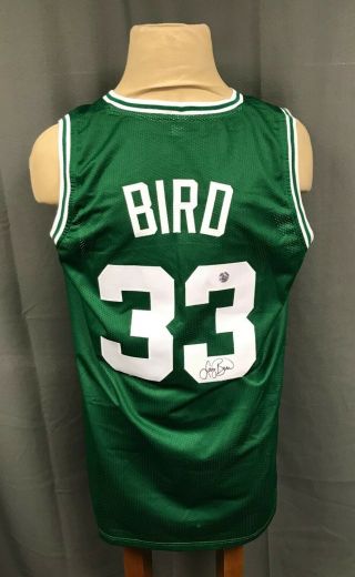 Larry Bird 33 Signed Celtics Jersey Autographed Sz Xl W/ Bird Hologram Hof