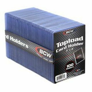 1 Pack Of 100 Bcw Brand 3 X 4 Topload Standard Economy Card Storage Holders