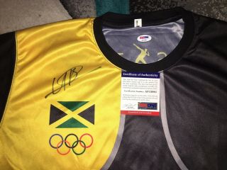 Usain Bolt Signed Rio Olympics Jersey Gold Medal Fastest In The World Psa/dna 5