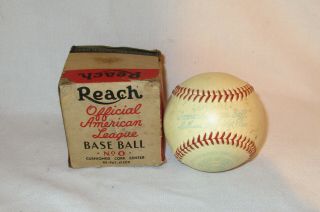 1951 Reach American League Base Ball.  No 0