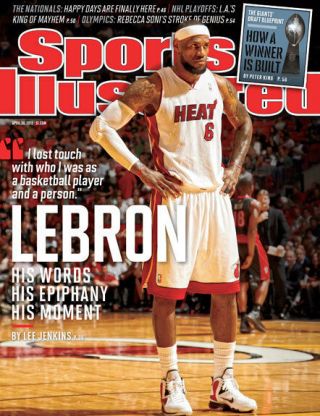 April 30,  2012 Lebron James Miami Heat Sports Illustrated No Label Newsstand