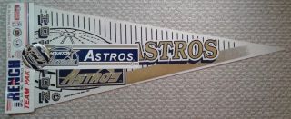 Houston Astros Full Size Mlb Baseball Pennant Team Pak W/ Button,  Bumper Sticker