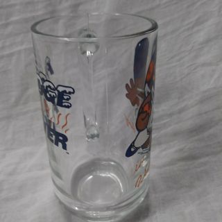 Vintage William Perry FRIDGE FEVER NFL Chicago Bears Beer Stein Glass Mug 12 oz. 4