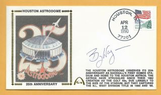 Billy Wagner Astrodome 25th Autographed Gateway Stamp Envelope Houston Postmark