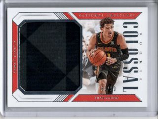 Trae Young Jersey Patch Rc /99 2018 - 19 Panini National Treasures Colossal Sp