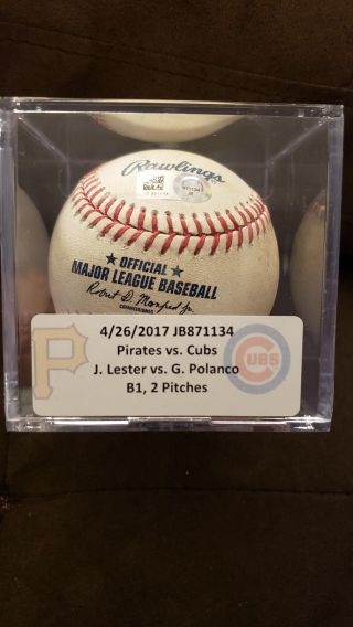 Gregory Polanco Pittsburgh Pirates /chicago Cubs (lester) 4/26/17 G.  U.  Baseball
