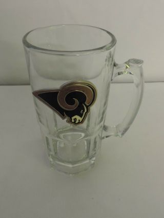 32oz St Louis Los Angeles Rams Football Nfl Large Glass Beer Mug Stein Cup